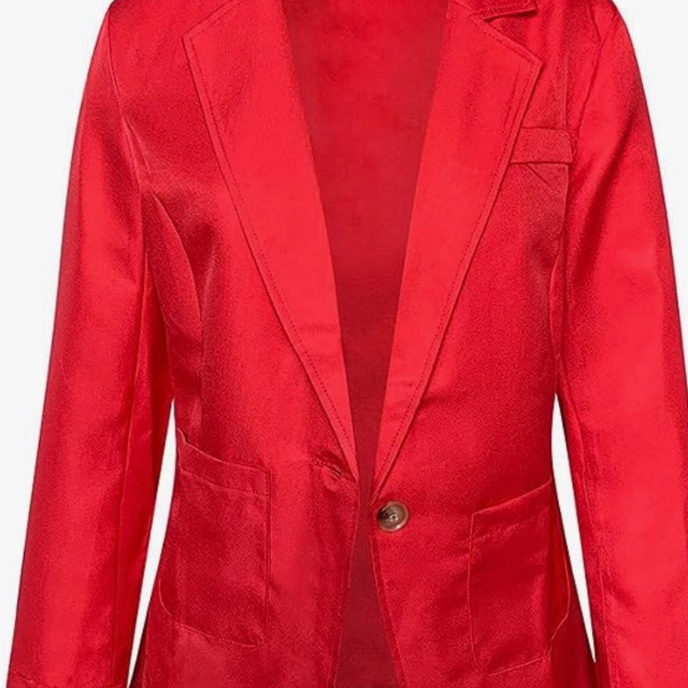 Women Blazers for Work, Womens Long Sleeve Lapel Collar Buttons Blazer